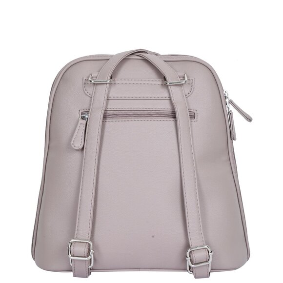 Women’s Mauve Vegan Leather Backpack – Top Handle Daypack - Picture 10 of 11